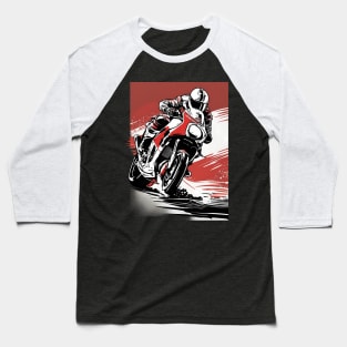 Moto Biker Club Baseball T-Shirt